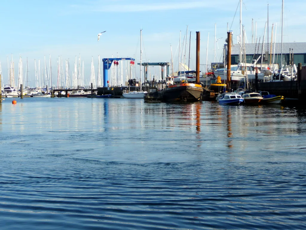 Lymington Harbour from the Town Quay, the district's busiest waterfront